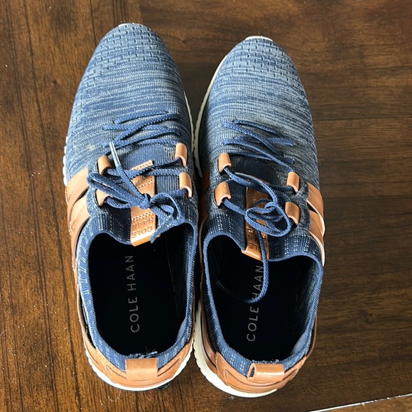 Cole Haan Men's Blue and Tan Sneakers - Picture 1 of 3